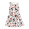 thumbnail image 3 of FOR U DESIGNS Cow Strawberry Twirly Dresses for Girls 3-4T Lovely Round Neck Midi Dresses for Beach, Party, Swim, Skin Friendly T-shirt Dress Kids Sleeveless Sundress, 3 of 6