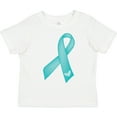 thumbnail image 3 of Inktastic Teal Awareness Ribbon Girls Toddler T-Shirt, 3 of 5