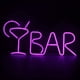 thumbnail image 1 of Letrero luminoso decorativo con letras de neón LED morado, 1 of 5
