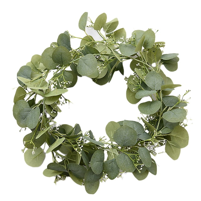 Style Wreath Simulation Simulation Green Green Leaves Decorative Rattan Simulation Rattan Green Leaves Decor