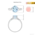 thumbnail image 5 of ANGARA Natural Classic Oval 1.5 ct Aquamarine Criss-Cross Cocktail Ring in 14K White Gold for Women (Size-9x7mm) | March Birthstone, Anniversary, Jewelry Gift for Women | Natural Aquamarine Ring, 5 of 9