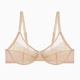 thumbnail image 3 of Aofany Women's Lace Wire Bra Supportive Push Up Solid Color Breathable T-Shirt Bra, Full Coverage Lightly Lined Bra, 34D-46D, 3 of 5