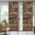 thumbnail image 5 of Outdoor Curtains for Patio Waterproof, Old Wooden Board Outdoor Privacy Panels Grommet, Country Farmhouse Wooden Planks Brown Blackout Outside Curtains for Porch/Cabana 54"x84", 1 Panel, 5 of 8
