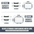 thumbnail image 2 of 6 Pack Glass Meal Prep Containers, Leak Proof Airtight Bento Boxes, Freezer to Microwave Safe, 2 of 5