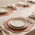 thumbnail image 2 of Unique Bargains Set of 6 Faux Leather Placemats for Kitchen Table Decor Pink 15"x15", 2 of 7