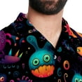 thumbnail image 5 of Alien Men's Short Sleeve Casual Printed Button Down Beach Shirt - Summer Unisex Top, 5 of 6