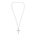 thumbnail image 3 of Collar con colgante religioso de crucifijo de oración cristiana de acero inoxidable Plata, 3 of 9