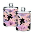 thumbnail image 2 of 4 Pack Seahorse Coral Seashells Qtip Holder Dispenser Clear Plastic Storage Apothecary Jars for Cotton Swabs Balls Pads Floss, 2 of 7