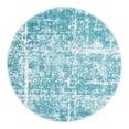 thumbnail image 2 of Jill Zarin Uptown Collection Area Rug - Lexington Avenue (3' 3" Round Turquoise/Ivory), 2 of 6