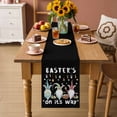 thumbnail image 2 of Black Gnomes Easter Table Runner - 120 Inch Long Eggs Botanical Carrot Pastoral Cotton and Linen Blended Dress Scarves Farmhouse Table Runner for Kitchen Dining, Coffee Table, 13" x 120", 2 of 8