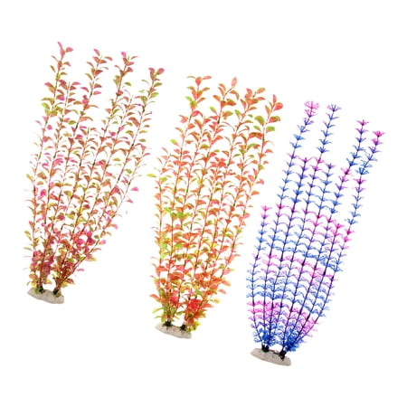 Realistic Artificial Aquarium Plant For Fishtanks Decoration With Ceramic Base Fishtanks Landscape Accessories
