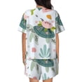thumbnail image 6 of Fotbe Turtle and Sea Life Print Pajama Set for Women 2 Piece Loungewear Short Sleeve Tops and Shorts Set Soft Sleepwear-4X-Large, 6 of 7