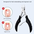 thumbnail image 3 of Yeacher Manicure Set Stainless Steel Nail Set Pedicure Set Fingernails Toenails Clippers Sharp Nail Cutter Hair Grooming Kit Travel Case, 3 of 7