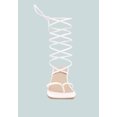 thumbnail image 4 of DORITA White Kitten Heel Lace Up Sandal, 4 of 9