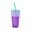 Purple, variant on Cheer.US 2 Pcs 720ml Color Changing Bottle No Odor Leak-proof with Lid Straw Outdoor Juice Coffee Discoloration Cup for Home