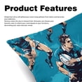 thumbnail image 2 of Football Luxurious Velvet Throw Covers Pillows with Unique Patterns - Set of 2 Decorative Pillow Inserts in 16x16, 18x18, 20x20 Inches for Home Decor and More, 2 of 6