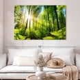 thumbnail image 2 of Elephant Stock Forest Sunshine Wall Art - Horizontal Canvas Wall Art - Living Room Wall Decor - Wellness Canvas - Black And Blue Decor - 51" x 34", 2 of 8
