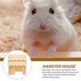 thumbnail image 3 of IBASETOY Hamster Dodging House Wooden Hiding Space 1Pcs Brown Mental Stimulation for Pet Owners, 3 of 5