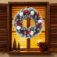 thumbnail image 4 of Darzheoy Christmas Garland 16 inch Artificial Green Plants for Home Decoration Window Door Hanging Wreath Festive Holiday Decor Indoor and Outdoor Setup, 4 of 6