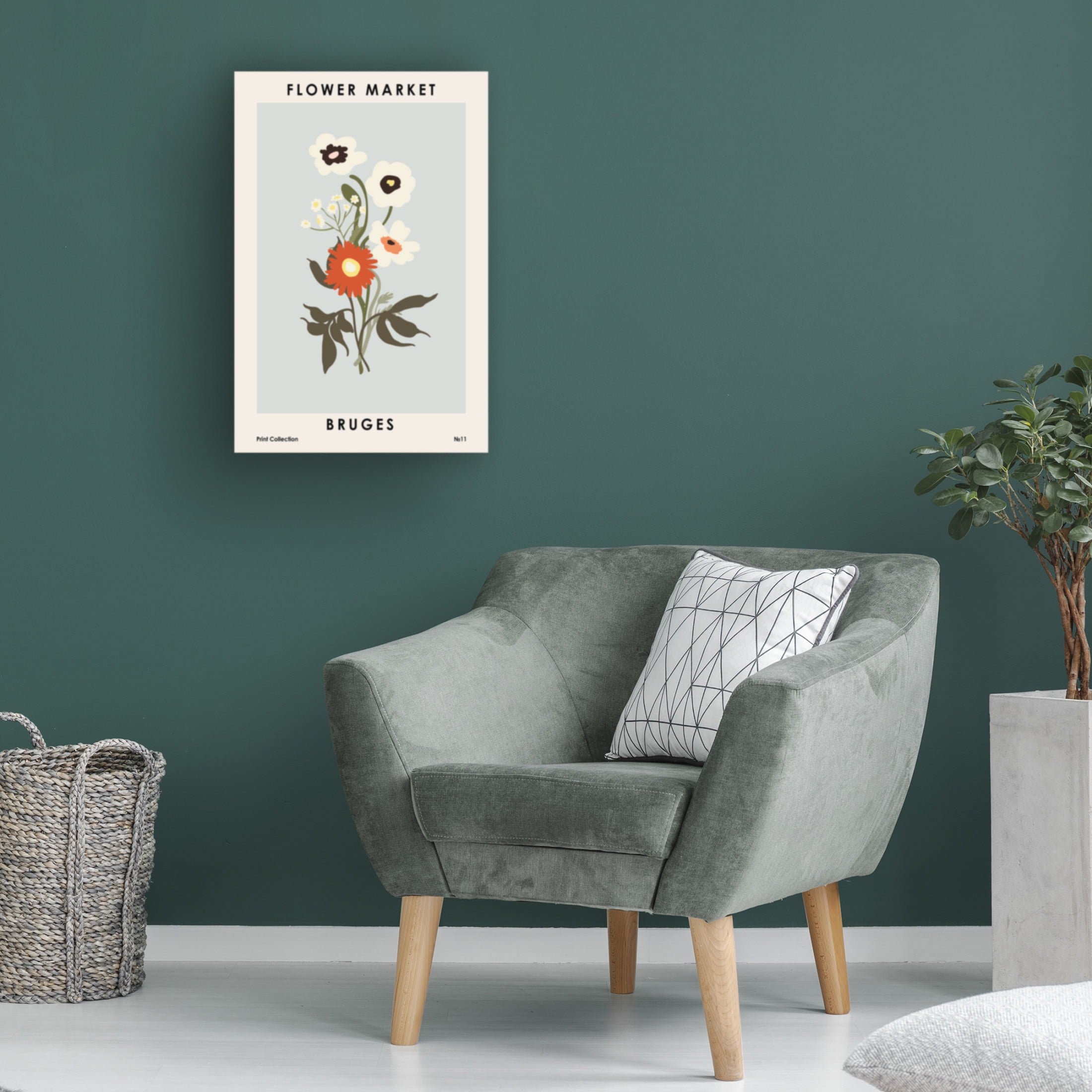 Trademark Fine Art NKTN Flower Market Bruges Canvas Wall Art
