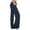 Navy, variant on Women's Low Waist Cargo Pants Women Workout Out Leggings Stretch Waist Button Pocket Yoga Gym Loose Pants