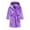 Purple, variant on Girls Hooded Flannel Robe with Belt and Pocket Boys Long Sleeve Fuzzy Fleece Bathrobes 2-8T Kids Pajamas (2 Years, Purple)