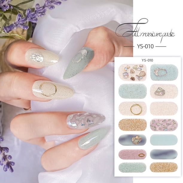 Pegatinas para decoración de uñas Cyber Celebrant, pegatinas para esmalte de uñas, pegatinas de estilo japonés con lindas flores frescas, pegatinas para decoración de uñas, pegatinas completas