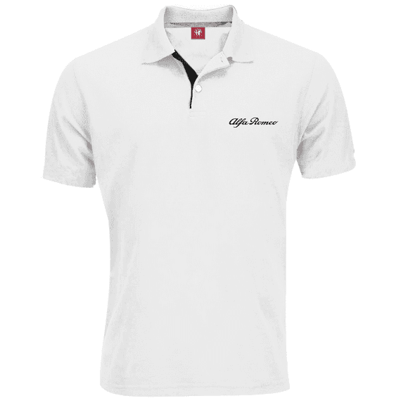Playera Tipo Polo Alfa Romeo con logo en silicon