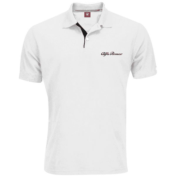 Playera Tipo Polo Alfa Romeo con logo en silicon