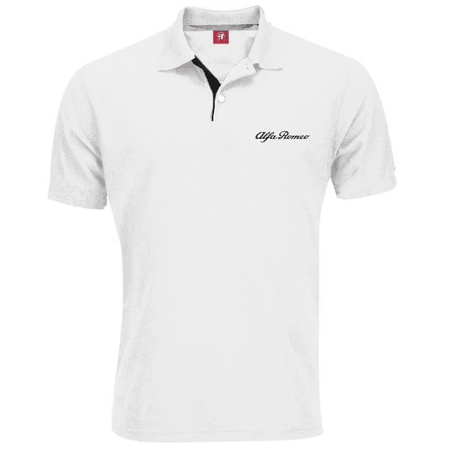 Playera Tipo Polo Alfa Romeo con logo en silicon