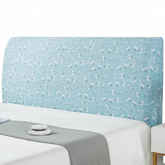 AUQ 2026 New Headboard Slipcovers,Highly Elastic Fabric Bed Headboard Cover,Perfect Fit Headboard Protector,Light Blue,120Cm,For Bedroom,Bedding,Home Decor,Bedroom Makeover,Guest Rooms