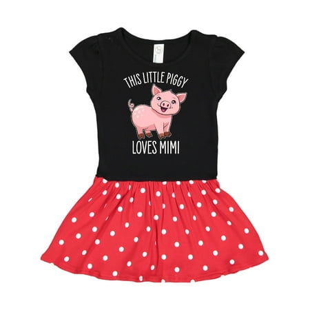 

Inktastic This Little Piggy Loves Mimi- cute Gift Toddler Girl Dress