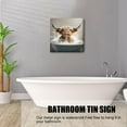 thumbnail image 2 of Funny Bathroom Tin Sign, Cow Wall Decor, Home Farmhouse Hotel Man Cave Bathroom Wall Art Retro Decor Vintage Metal Square Tin Sign Unique Powder Room 12x12 Inches, 2 of 6