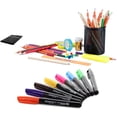 thumbnail image 3 of Emraw Bright Colors Fine Tip Permanent Markers with Pocket Clip Dry Erase Low Odor Whiteboard Comfortable Grip Office Markers for Paper and Plastic Mini Sharpie Pens Pack of 2, 3 of 5
