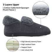 VONMAY Men's Fuzzy Slippers Boots Memory Foam Booties Comfy House Shoes Indoor Outdoor