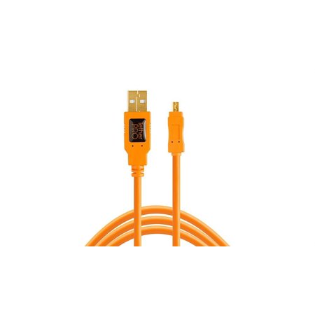 UPC: 0818307013544 | Tether Tools TetherPro USB 2.0 to Mini-B 8-Pin Cable (15-Feet/Orange)
