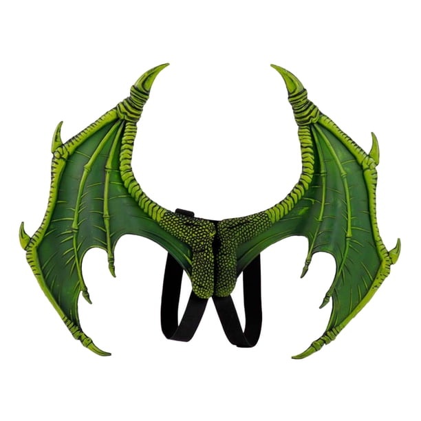 Accesorios de Halloween perfecl Ala de dragón 3D 60 × 45 cm Verde