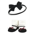 thumbnail image 4 of Hudson Baby Infant Girls Headband and Socks Giftset, Burgundy Black, One Size, 4 of 5