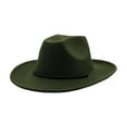 thumbnail image 4 of Cowboy Hat Jazz Hat Decor Cowgirl Hats for Wedding Holiday Stage Performance Dark Green, 4 of 8