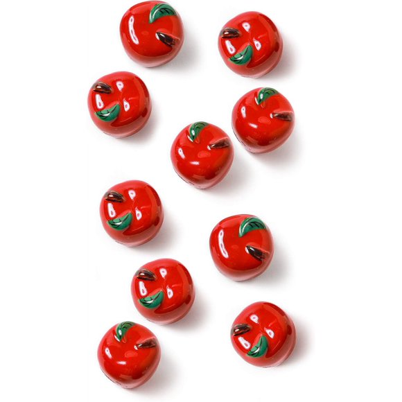 Ceramic Apple Cabinet Knobs, Kitchen Drawer Knobs, Country Decor - 5 Sets (10 Apple Pulls)