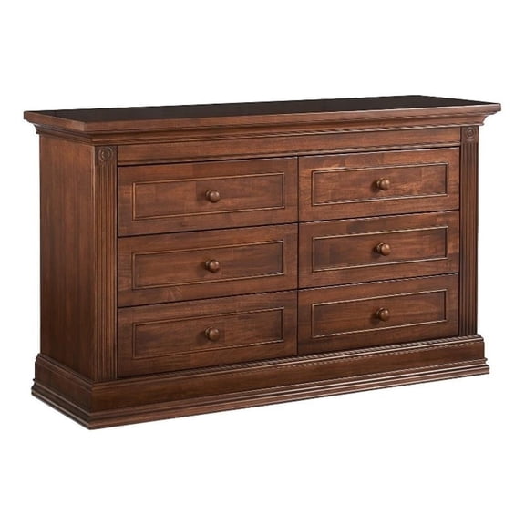 Baby Cache Montana 6 Drawer Dresser in Brown Sugar