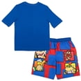 thumbnail image 2 of Nintendo Super Mario Bros Boys Swim Wear Rash Guard Set Super Mario 2 Piece Set Boys Swimsuit Boys Rash Guard Boy Swim Trunks (Sizes 4-12), 2 of 10