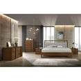 thumbnail image 4 of Modrest Falcor 65x84" Modern Wood & Fabric Queen Bed in Walnut/Gray, 4 of 4
