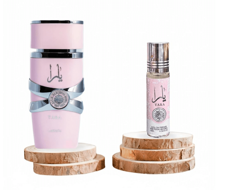 Lattafa Yara 2-piece Fragrance Bundle for Women (3.4 Oz Eau de Parfum Spray + 0.34 Oz Concentrated Perfume Oil)