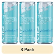 (3 pack) Red Bull Iced Edition Energy Drink, Iced Vanilla Berry, 8.4 fl.oz. can, 80mg Caffeine
