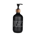 thumbnail image 4 of Dispensador de jabón Dispensador de jabón líquido Botella rellenable 500 ml Botellas vacías con Platos negros, 4 of 9