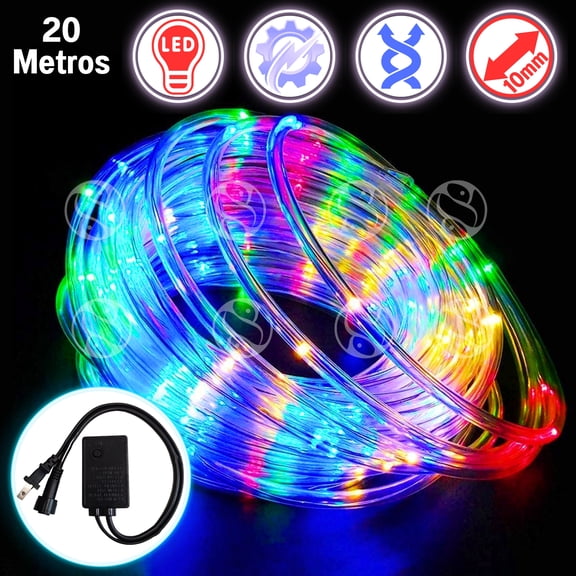 Manguera Navideña decorativa DOSYU LUZ led MULTICOLOR 20 metros