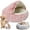 Pink, variant on 2026 New Cat Nest Bed, Round Fluffy Hooded, Washable Soft Cat Nest Bed, 16"/20“/24” Nest with Cover Cave