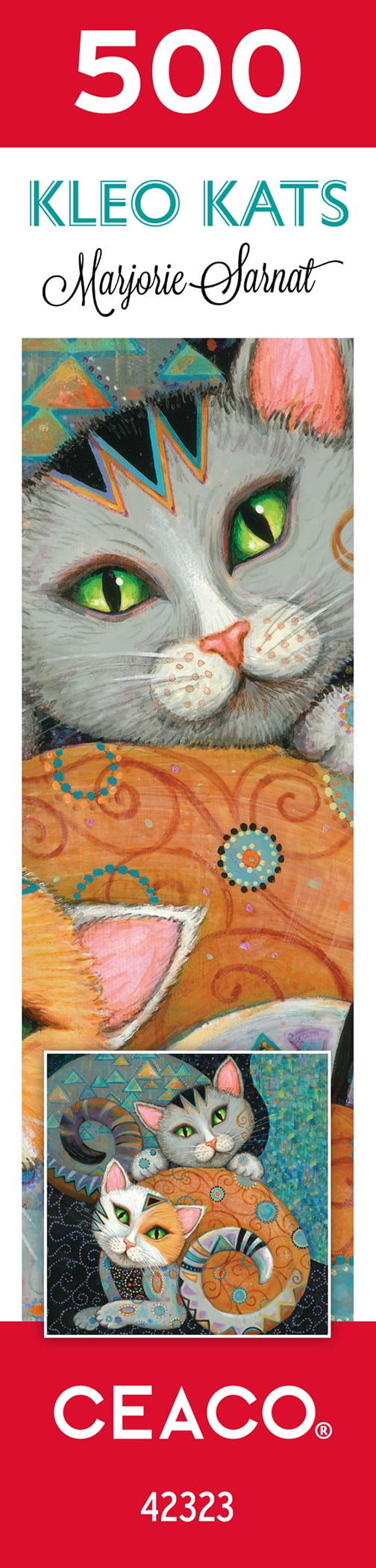 Ceaco - Kleo Kats - Kuddlekats - 500 Piece Interlocking Jigsaw Puzzle
