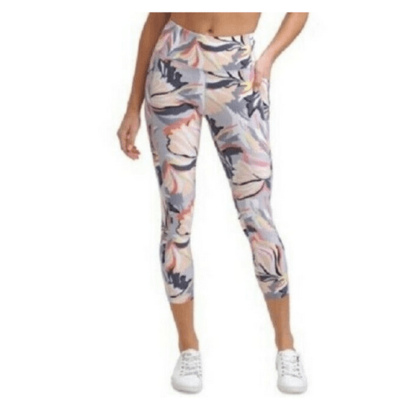 Calvin Klein Performance Women's 7/8 Length Leggings, Gray Multicolor, XS